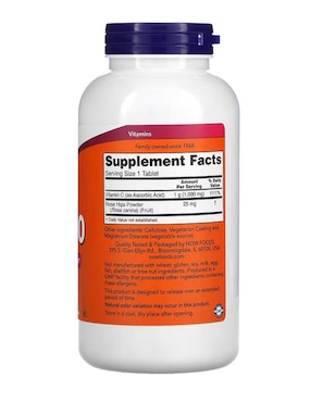 Now Foods, Vitamina C-1000 Now de 250 cápsulas