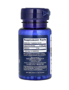 melatonina Life Extension de 60 cápsulas