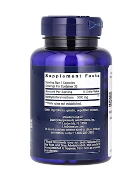 Msm Life Extension con vitaminas y minerales de 100 cápsulas