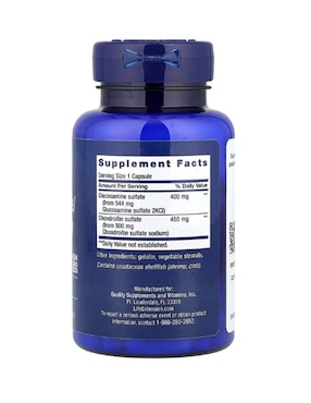 Glucosamina Life Extension de 100 cápsulas