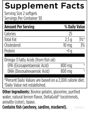 omegavail Designs For Health con omega 3 de 60 cápsulas