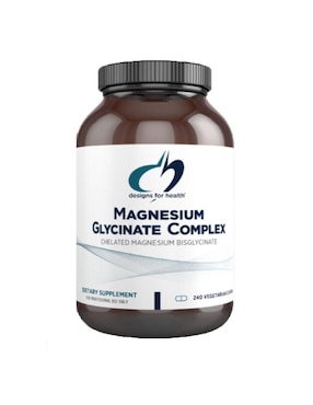 glicinato de magnesio Designs For Health con magnesio de 240 cápsulas
