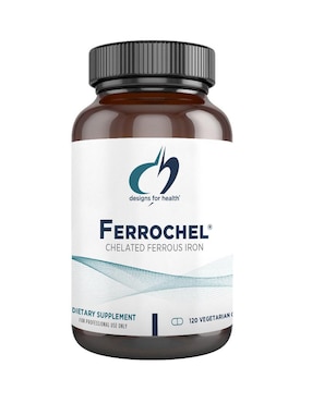 Ferrochel Designs For Health con hierro de 120 cápsulas