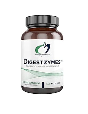 enzymas Designs For Health con enzimas digestivas y probióticos de 60 cápsulas
