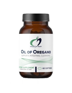 oregano oil Designs For Health con vitaminas y minerales de 60 cápsulas