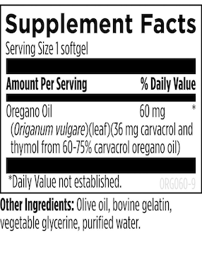 oregano oil Designs For Health con vitaminas y minerales de 60 cápsulas