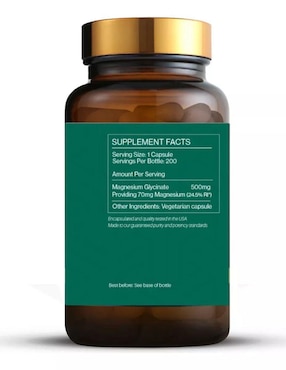 Magnesium Glycinate Propia con glicinato de magnesio de 200 cápsulas