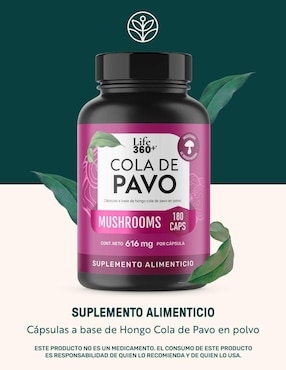Cola de Pavo Mushrooms Life360+ con cola de pavo