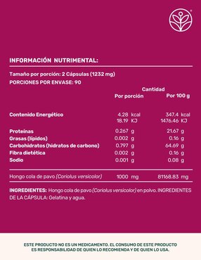 Cola de Pavo Mushrooms Life360+ con cola de pavo