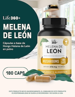 Melena de león Mushrooms Life360+ con melena de león