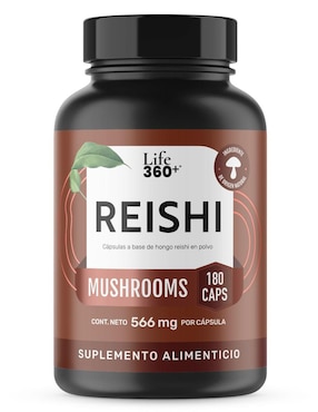 Reishi Mushrooms Life360+ con hongo reishi