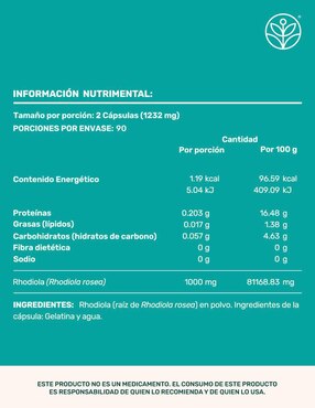 Rhodiola Rosea Roots Life360+