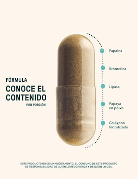 Enzym Blend + Papaya Life360+ con colágeno hidrolizado, inulina, papaya en polvo y enzimas