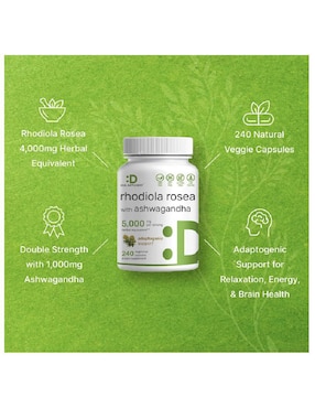 Rhodiola Rosea con Ashwagandha Deal Supplement de 240 cápsulas