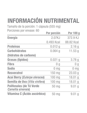 Resveratrol Life 180 de 60 cápsulas