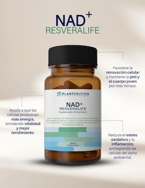 Nad+ Resveralife Plantceutics con nad+ (nicotinamide adenine dinucleotide) de 30 cápsulas
