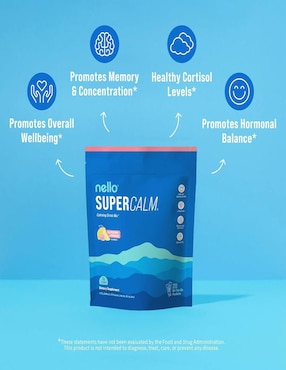 Nello Supercalm Nello con ashwagandha y magnesio sabor limonada rosa de 20 sobres