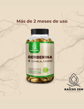 Berberina+ Canela y Cromo Raíces Zen de 60 cápsulas