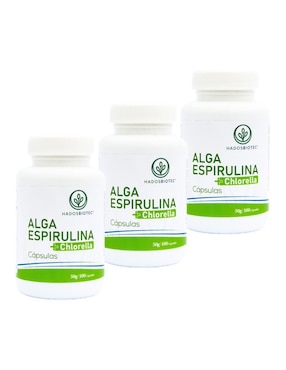 Alga Espirulina + Chlorella Hadosbiotec con clorela