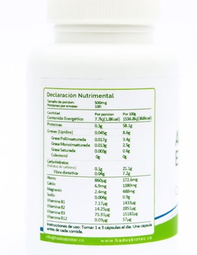 Alga Espirulina + Chlorella Hadosbiotec con clorela