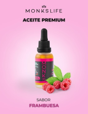 Aceite de CBD Monkslife sabor frambuesa de 30 ml