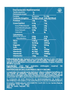 Alga Espirulina Hadosbiotec