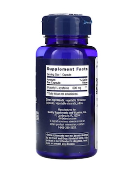 NAC Life Extension con n-acetyl cysteine de 60 cápsulas