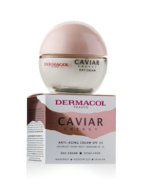 Crema facial recomendada para prevenir signos de la edad día Dermacol Caviar Energy para todo tipo piel