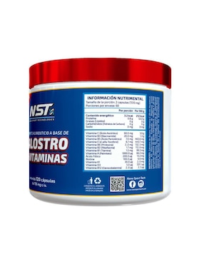 Calostro & Vitaminas Nano Sport Technologies con calostro bovino de 120 cápsulas