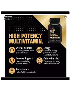 Mega Men vitamina Gnc cápsulas