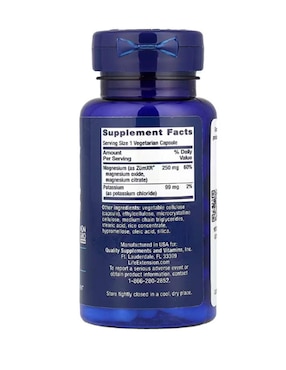 potasio con magnesio Life Extension con vitaminas y minerales de 60 cápsulas