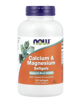 Calcio y Magnesio Now con vitamina d3 de 120 cápsulas