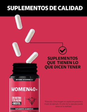 Women 40+ Biotina Colageno Inositol Beyond Vitamins de 180 cápsulas