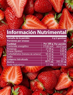 Gomitas de Colágeno, Biotina y Ácido Hialurónico Natural Health Natural Health sabor fresa de 360 g