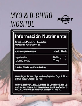 Reset Nutrition Myo & D-Chiro Inositol 40:1 – Equilibrio Hormonal, SOP y Bienestar Reproductivo Femenino Reset Nutrition
