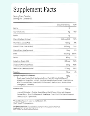 Suplemento para el crecimiento del cabello para mujeres Nutrafol con biotina, vitamina e de 120 cápsulas