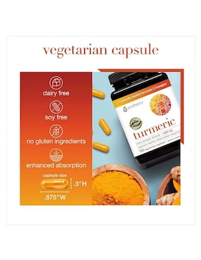 Cúrcuma Youtheory Youtheory con piperina de 150 cápsulas