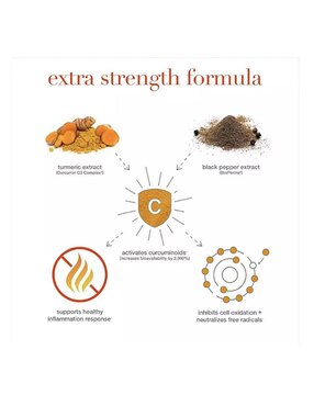 Cúrcuma Youtheory Youtheory con piperina de 150 cápsulas