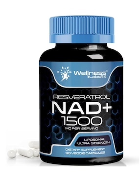 Liposomal Nad y Resveratrol Wellnes con nad+ (nicotinamide adenine dinucleotide) de 90 cápsulas