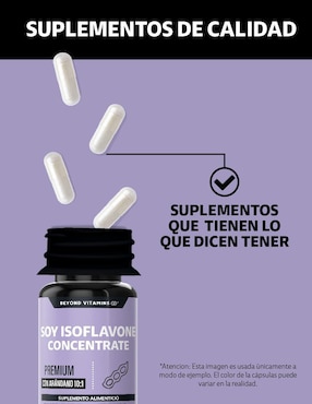 Soy Isoflavone Concentrate Isoflavonas Arándano Aguaje Beyond Vitamins de 60 cápsulas