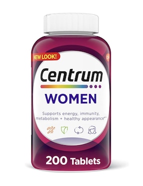 Multivitamínico suplemento alimenticio Centrum tabletas para mujer