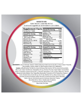 Multivitamínico suplemento alimenticio Centrum tabletas para hombre