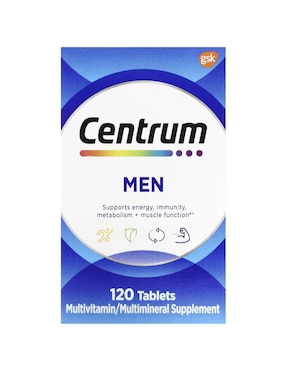 Multivitamínico suplemento alimenticio Centrum tabletas para hombre