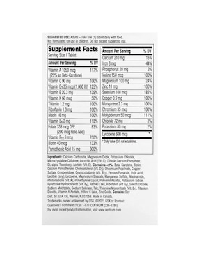 Multivitamínico suplemento alimenticio Centrum tabletas para hombre