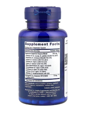 Super enzimas Life Extension con enzimas digestivas y probióticos de 60 cápsulas