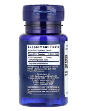 Ginseng Life Extension de 30 cápsulas