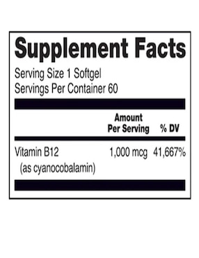Vitamina B12 1000 mcg Nature Wise de 60 cápsulas