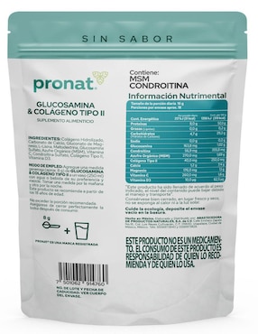 Glucosamina & Colágeno tipo II Pronat de 300 g
