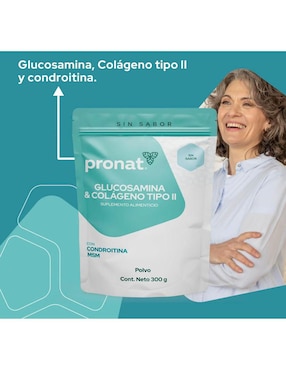 Glucosamina & Colágeno tipo II Pronat de 300 g
