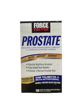 Suplemento de apoyo a la próstata Force Factor con multivitaminico de 120 cápsulas